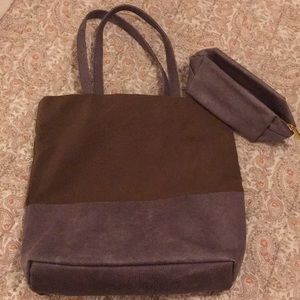 Verge Creative Group tote and cosmetic bag